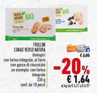 Conad FROLLINI CONAD VERSO NATURA 330 g offerta