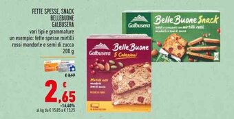 Conad FETTE SPESSE, SNACK BELLEBUONE GALBUSERA 200 g offerta