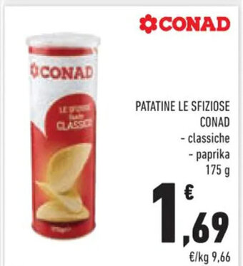 Conad PATATINE LE SFIZIOSE CONAD 175 g offerta
