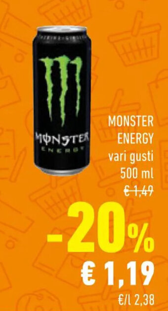 Conad MONSTER ENERGY vari gusti 500 ml offerta