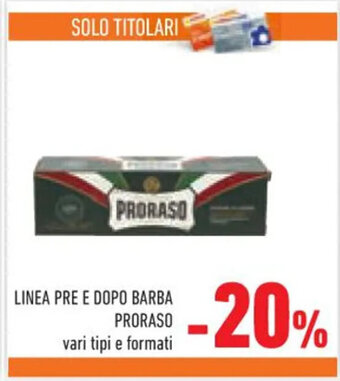 Conad LINEA PRE E DOPO BARBA PRORASO offerta