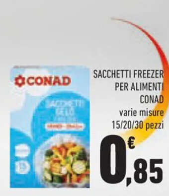 SACCHETTI FREEZER PER ALIMENTI CONAD