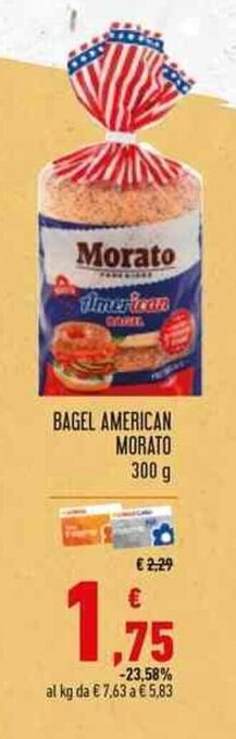 Conad BAGEL AMERICAN MORATO 300 g offerta