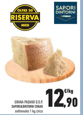 Conad GRANA PADANO D.O.P. SAPORI&DINTORNI CONAD 1 kg circa offerta