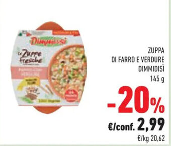 Conad ZUPPA DI FARRO E VERDURE DIMMIDISI 145 g offerta