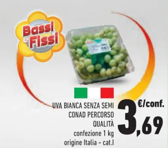 Conad UVA BIANCA SENZA SEMI CONAD PERCORSO QUALITÀ 1 kg offerta