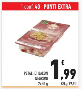 Conad PETALI DI BACON NEGRONI 2 x 50 g offerta