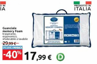 Carrefour Iper Guanciale memory Foam offerta