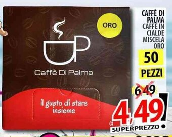 Il Genio Supermercato CAFFÈ DI PALMA CAFFÈ IN CIALDE MISCELA ORO 50 PEZZI offerta