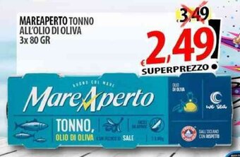 Il Genio Supermercato MAREAPERTO TONNO ALL'OLIO DI OLIVA 3x 80 GR offerta