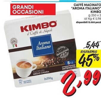 Pam Kimbo caffe macinato aroma italiano offerta