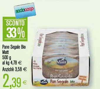 Coop Pane Segale Bio Matt 500 g offerta