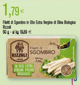 Coop Filetti di Sgombro in Olio Extra Vergine di Oliva Blologico Rizzoli 90 g offerta
