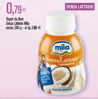 Coop Yogurt da Bere Senza Lattosio Mila cocco, 200 g offerta