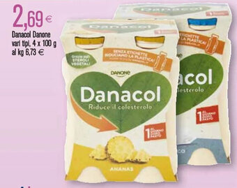 Coop Danacol Danone vari tipi, 4 x 100 g offerta