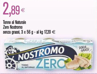 Coop Tonno al Naturale Zero Nostromo senza grassi, 3 x 56 g offerta