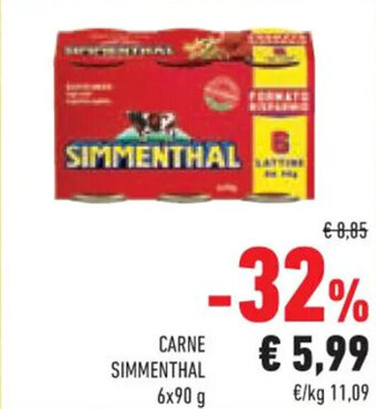 Conad CARNE SIMMENTHAL 6 x 90 g offerta
