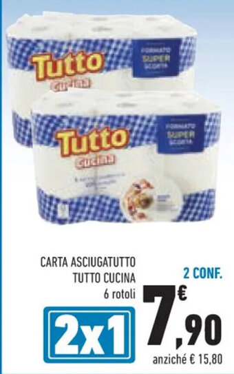 Conad CARTA ASCIUGATUTTO TUTTO CUCINA 6 rotoli offerta