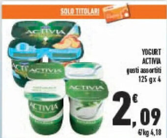 Conad YOGURT ACTIVIA gusti assortiti 125 gx 4 offerta
