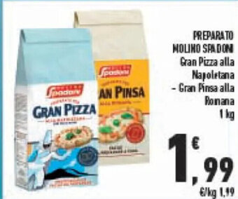 Conad PREPARATO MOLINO SPADON Gran Pizza alla Napoletana -Gran Pinsa alla Romana 1 kg offerta