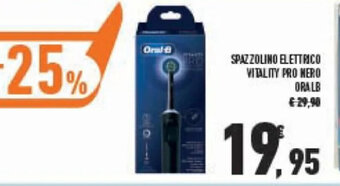Conad SPAZZOLINO ELETTRICO VITALITY PRO NERO ORAL B offerta