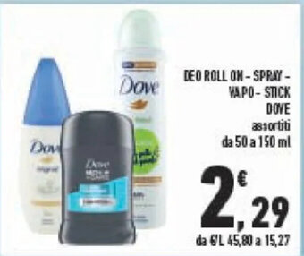 Conad DEO ROLL ON-SPRAY-WAPO-STICK Dove da 50 a 150 ml offerta