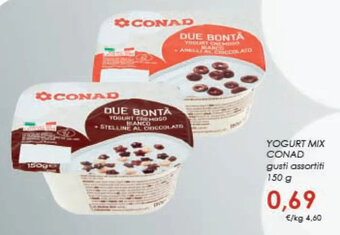 Conad YOGURT MIX CONAD gusti assortiti 150 g offerta