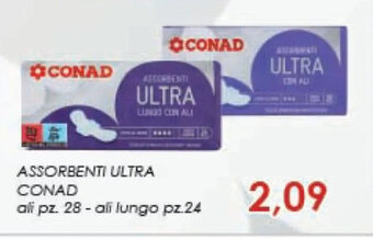 Conad ASSORBENTI ULTRA CONAD offerta
