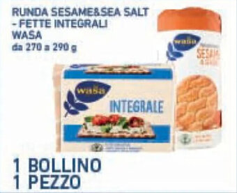 Conad RUNDA SESAME&SEA SALT -FETTE INTEGRALI WASA da 270 a 290 g offerta