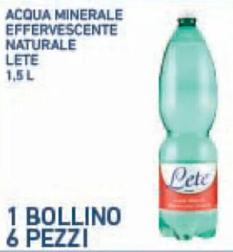 Conad ACQUA MINERALE EFFERVESCENTE NATURALE LETE 1,5 L offerta