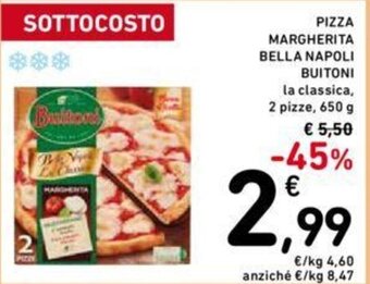 Conad PIZZA MARGHERITA BELLA NAPOLI BUITONI 650 g offerta