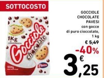 Conad GOCCIOLE CHOCOLATE PAVESI 1 kg offerta