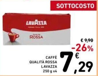Conad CAFFÈ QUALITÀ ROSSA LAVAZZA 250 g x4 offerta
