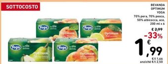 Conad BEVANDA OPTIMUM Yoga 200 ml x 6 offerta