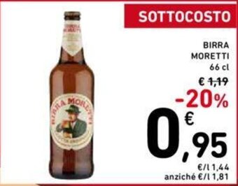 Conad BIRRA MORETTI 66 cl offerta