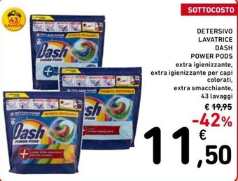 Conad DETERSIVO LAVATRICE Dash POWER PODE offerta