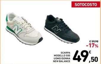 Conad SCARPA MODELLO 500 UOMO/DONNA NEW BALANCE offerta