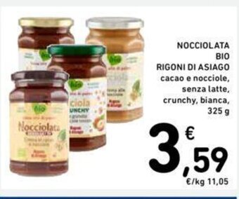 Conad NOCCIOLATA ΒΙΟ RIGONI DI ASIAGO 325 g offerta