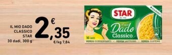 Conad IL MIO DADO CLASSICO STAR 30 dadi, 300 g offerta