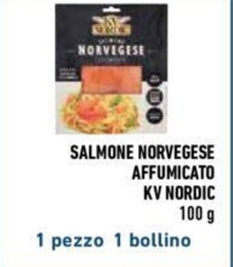 Conad SALMONE NORVEGESE AFFUMICATO KV NORDIC 100 g offerta