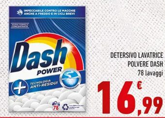 Conad DETERSIVO LAVATRICE POLVERE DASH 78 lavaggi offerta