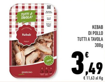 Conad KEBAB DI POLLO TUTTI A TAVOLA 300 g offerta