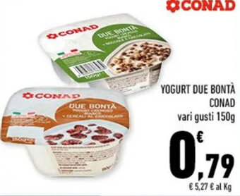 Conad YOGURT DUE BONTÀ CONAD offerta