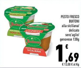 Conad PESTO FRESCO BUITONI 130g offerta