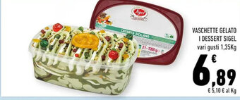 Conad VASCHETTE GELATO I DESSERT SIGEL 1,35 kg offerta