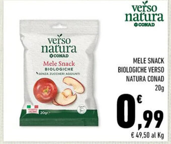 Conad MELE SNACK BIOLOGICHE VERSO NATURA CONAD 20 g offerta