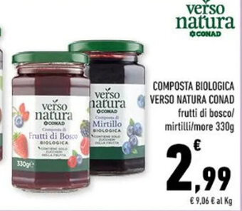 Conad COMPOSTA BIOLOGICA VERSO NATURA CONAD 330 g offerta