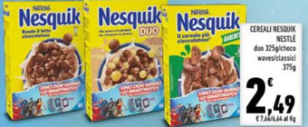 Conad CEREALI NESQUIK NESTLE 375 g offerta