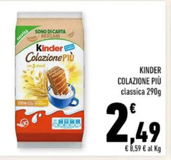 Conad KINDER COLAZIONE PIÙ classica 290g offerta