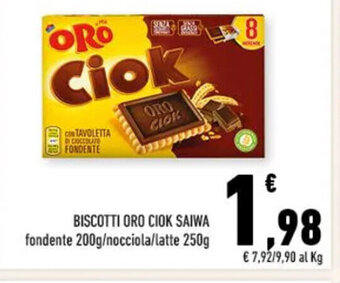 Conad BISCOTTI ORO CIOK SAIWA 200g/250g offerta